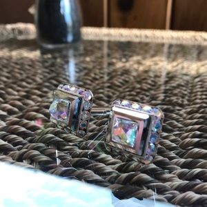 Hand crafted cuff links made w/ Swarovski crystals